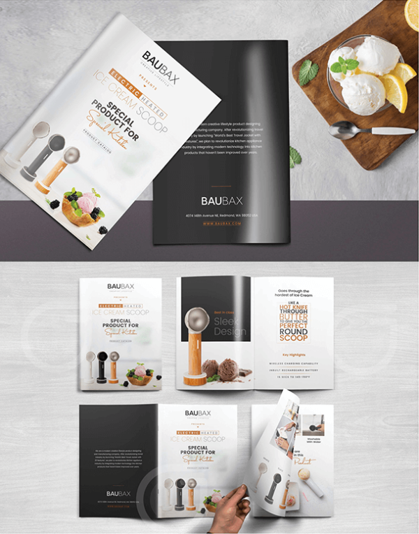 BauBax Ice Cream Scoop Brochure Design BauBax-Ice-Cream-Scoop-Brochure-Design